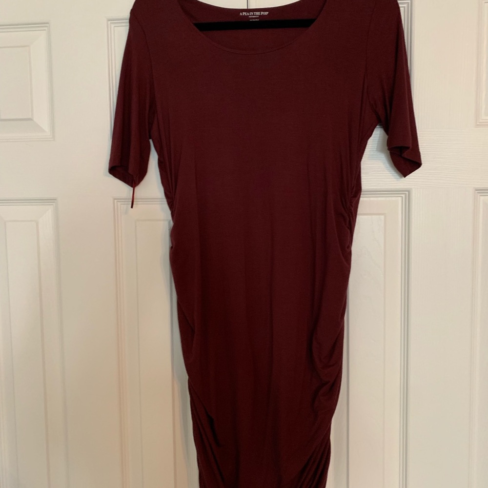 Burgundy Maternity dress